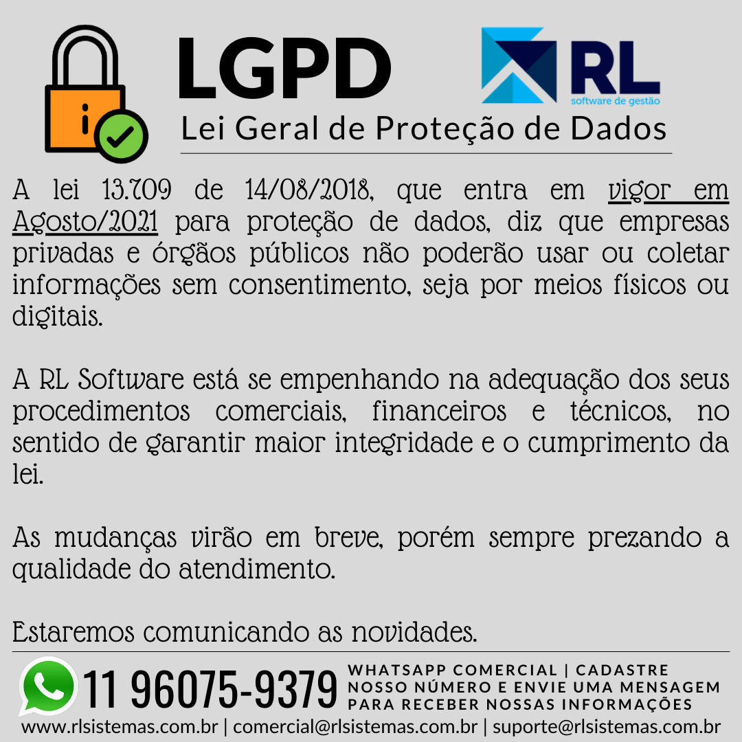 LGPD Lei Geral de Proteção de Dados